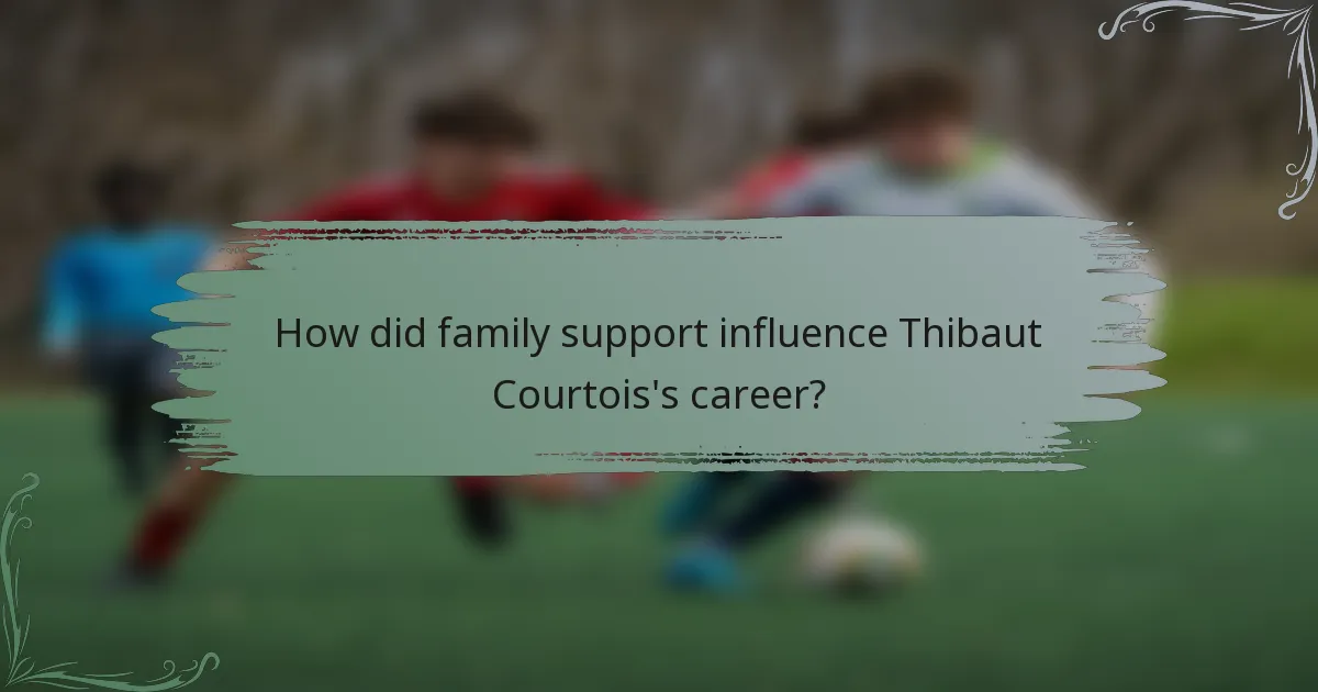 How did family support influence Thibaut Courtois's career?
