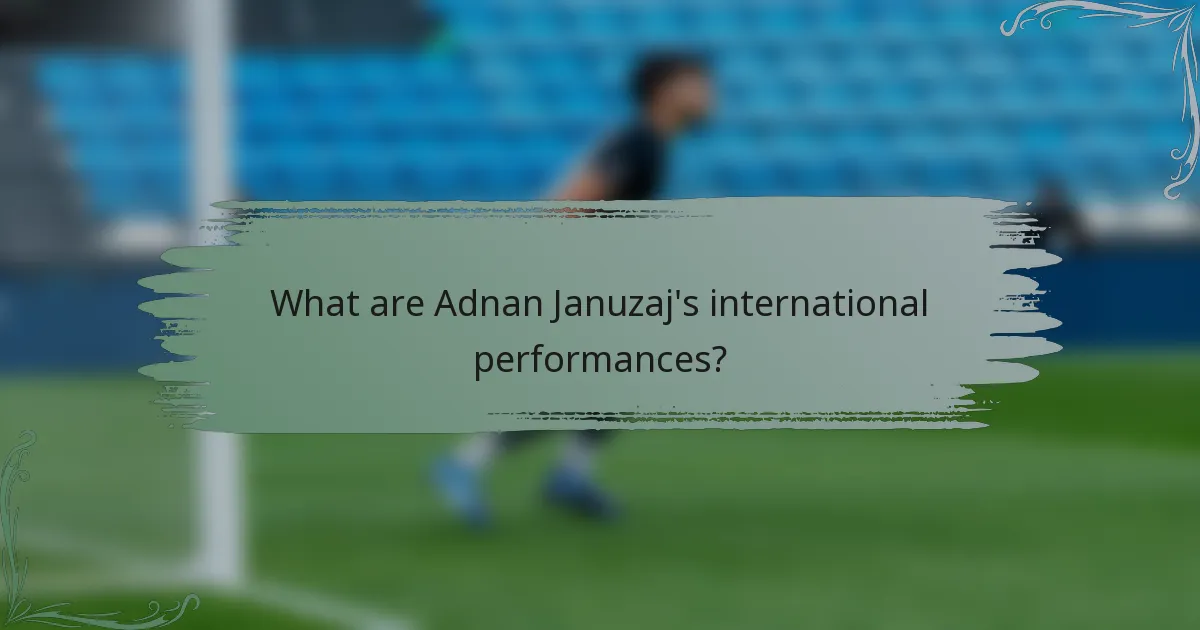 What are Adnan Januzaj's international performances?