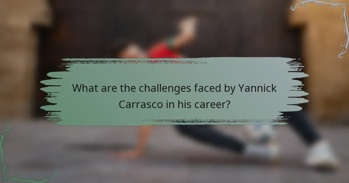 What are the challenges faced by Yannick Carrasco in his career?