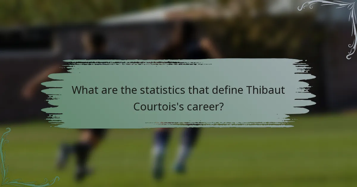 What are the statistics that define Thibaut Courtois's career?