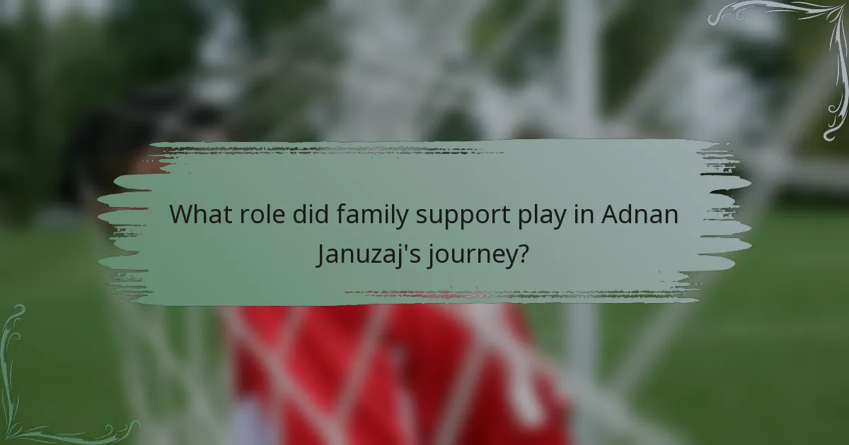 What role did family support play in Adnan Januzaj's journey?