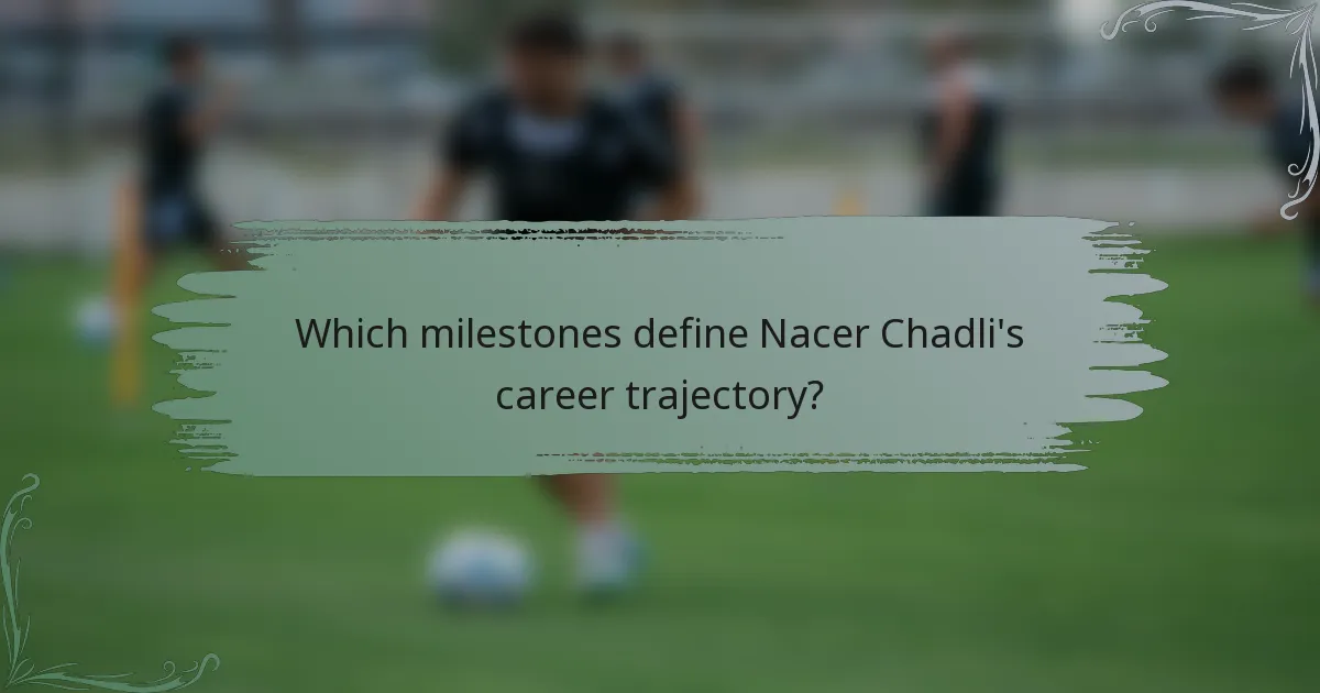 Which milestones define Nacer Chadli's career trajectory?