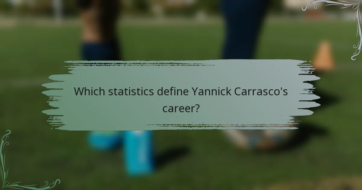 Which statistics define Yannick Carrasco's career?